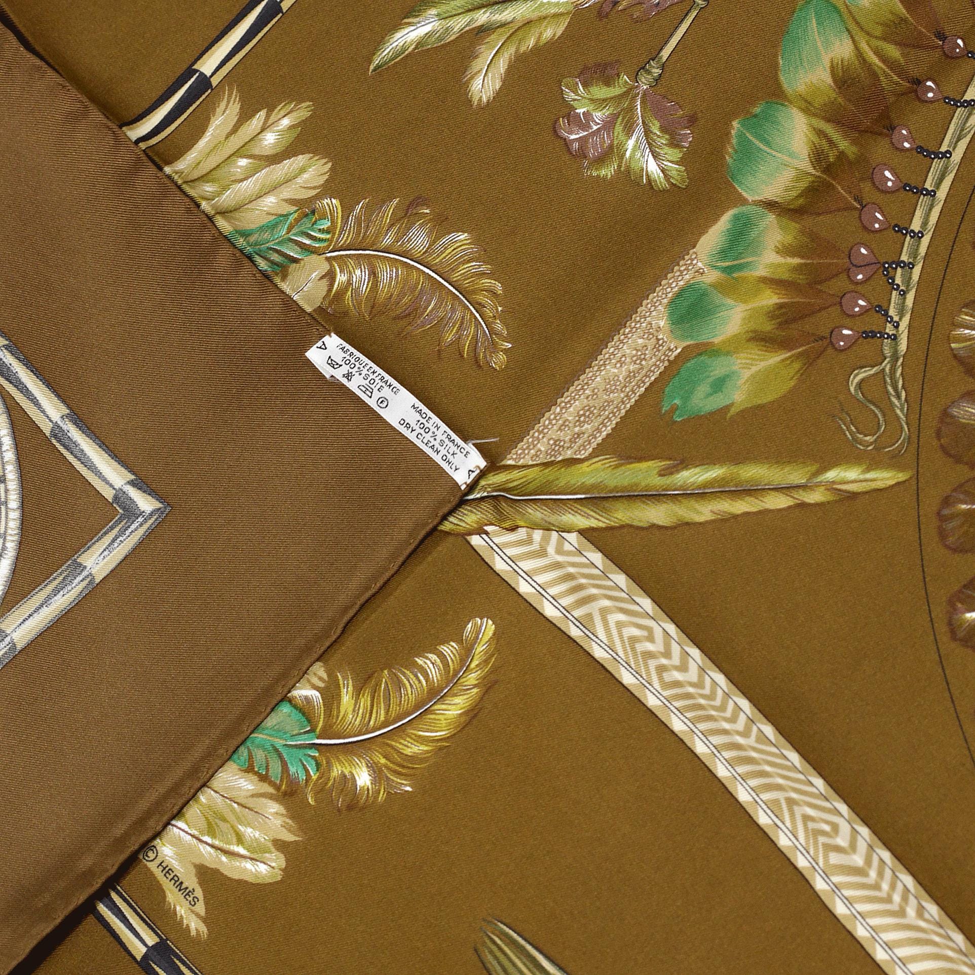 Hermes Scarf "Brazil" by Laurence Bourthoumieux Vintage 90cm Silk | Carre Foulard