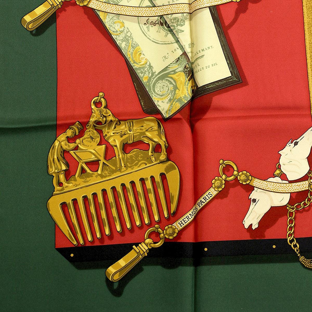 Hermes Scarf "Memoire d'Hermes" by Caty Latham Vintage 90cm Silk | Foulard Carre