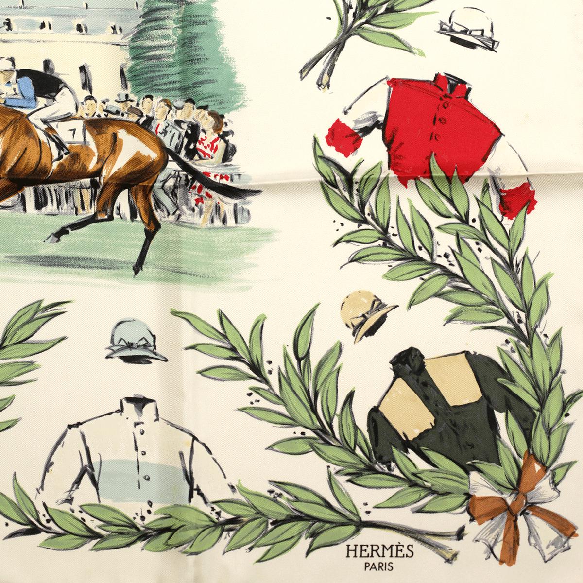 Hermes Scarf "Chantilly" by Maurice Tranchant 90cm Silk | Carre Foulard