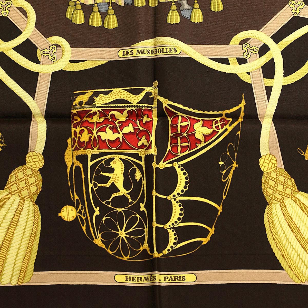 Hermes Scarf "Les Muserolles" by Christiane Vauzelles 90cm Silk | Carre Foulard