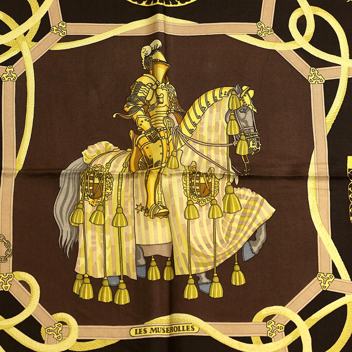 Hermes Scarf "Les Muserolles" by Christiane Vauzelles 90cm Silk | Carre Foulard