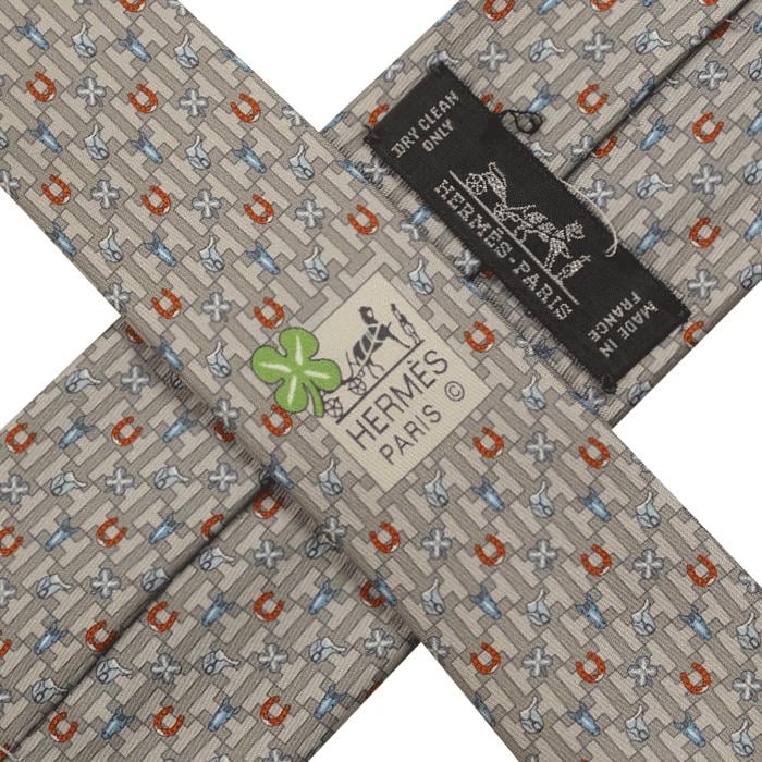 Hermes Men's Silk Tie Whimsical Lucky Charms Pattern 6292 | Necktie Cravate