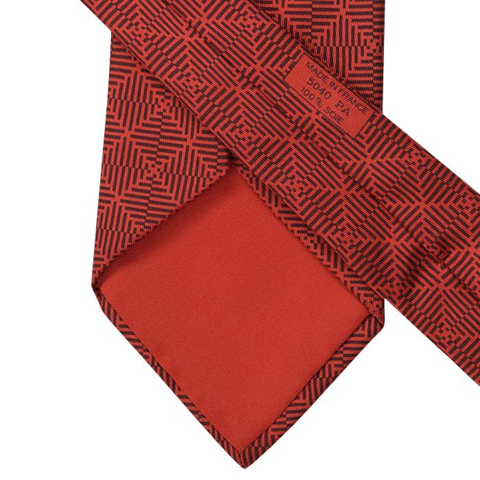 Hermes Men's Silk Tie Geometric Pattern 5040 | Necktie Cravate