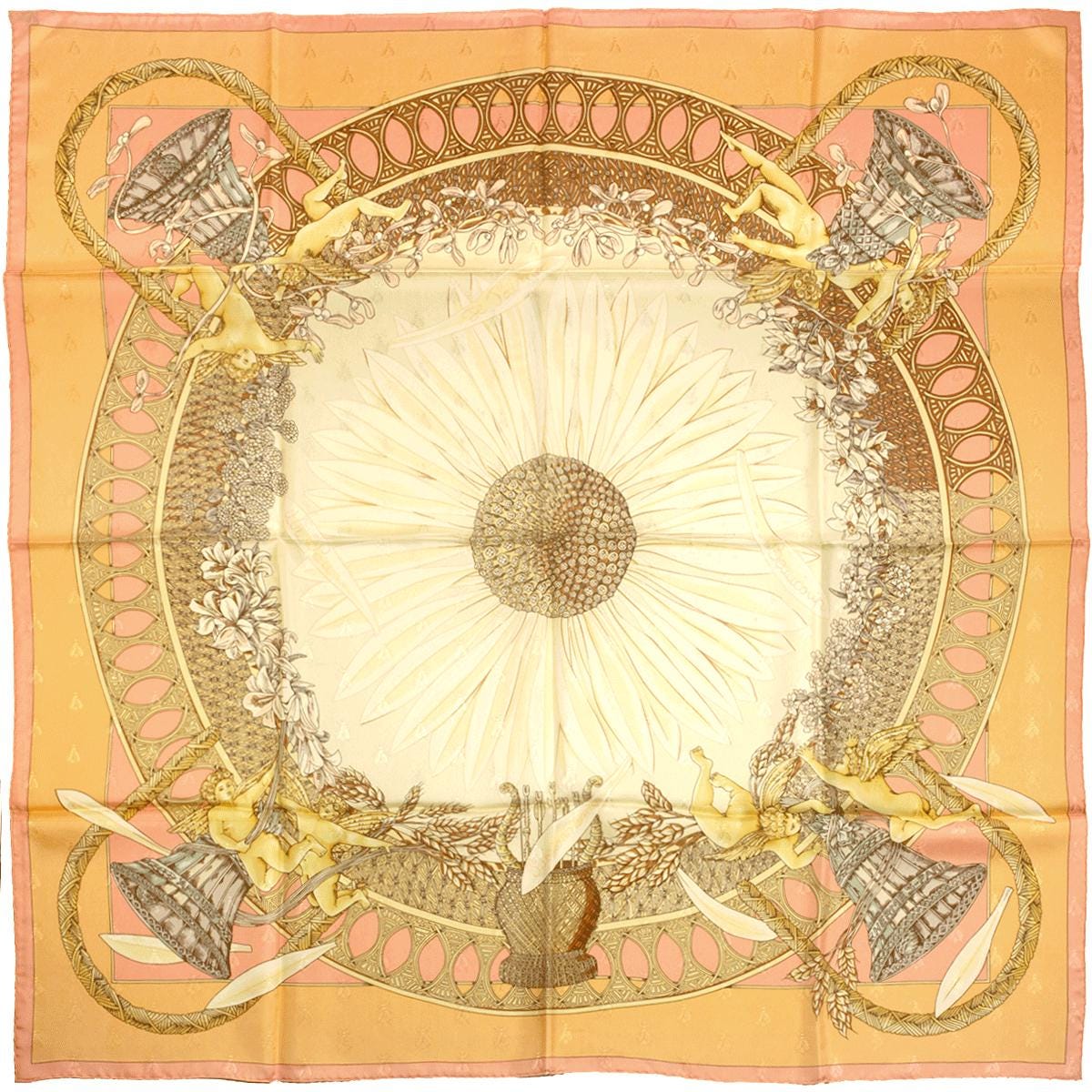 Hermes Scarf "Amours" by Annie Faivre 90cm Silk Jacquard | Carre Foulard