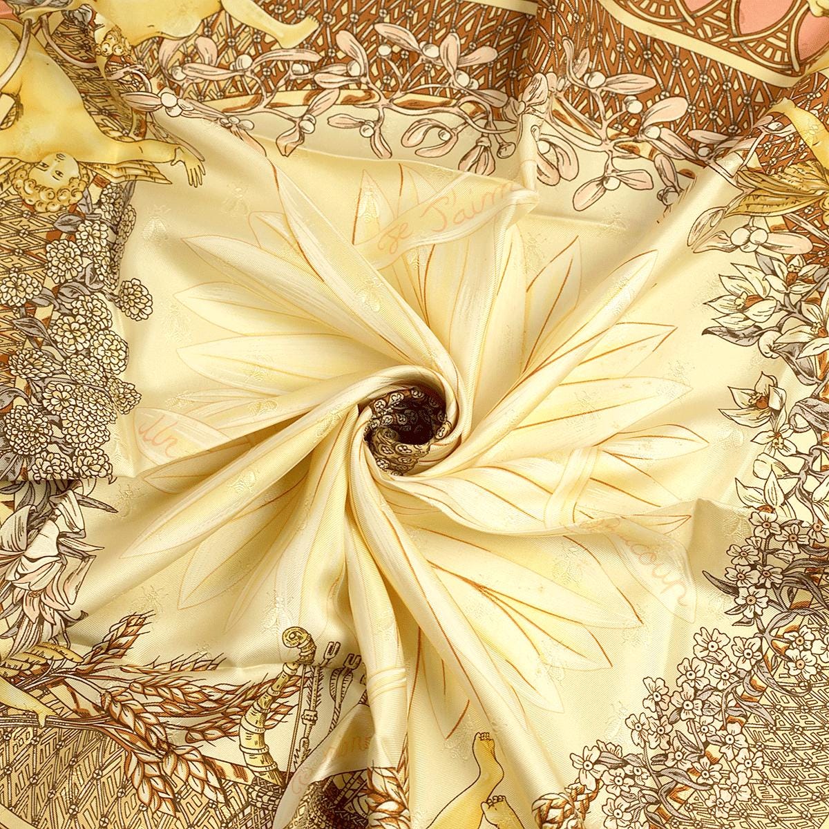 Hermes Scarf "Amours" by Annie Faivre 90cm Silk Jacquard | Carre Foulard