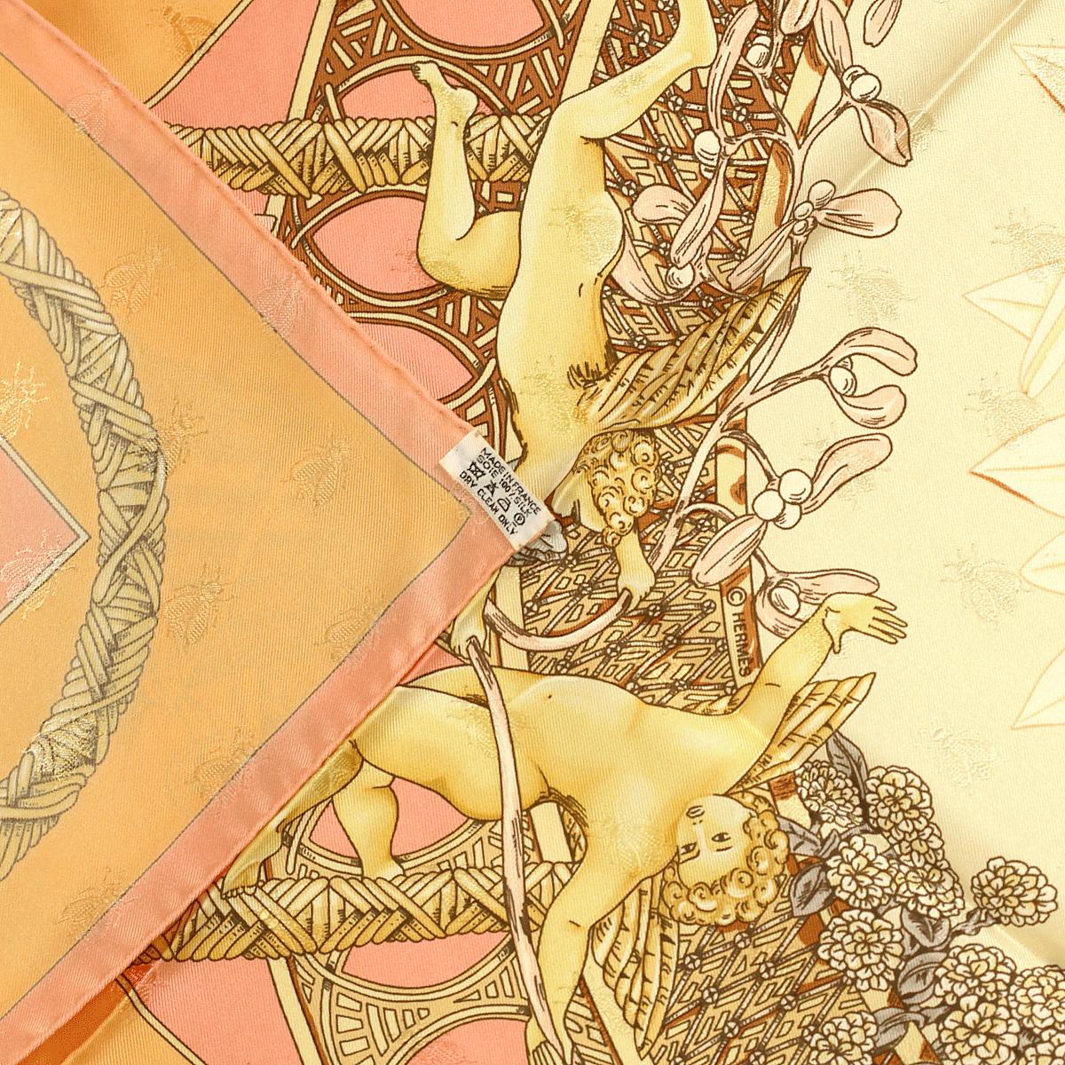 Hermes Scarf "Amours" by Annie Faivre 90cm Silk Jacquard | Carre Foulard