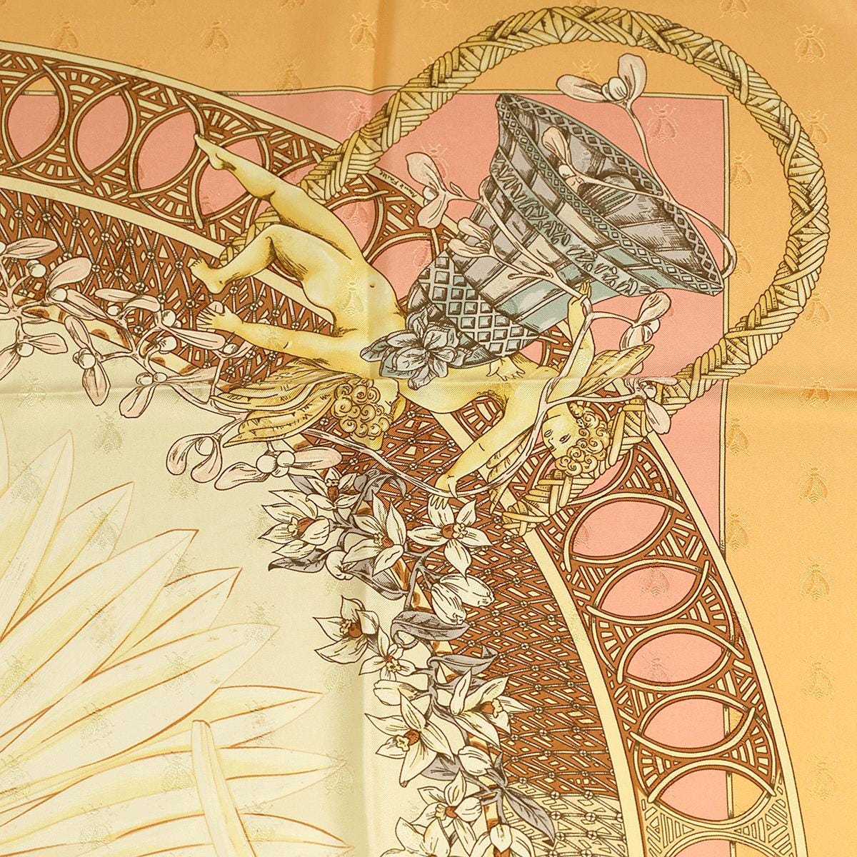 Hermes Scarf "Amours" by Annie Faivre 90cm Silk Jacquard | Carre Foulard