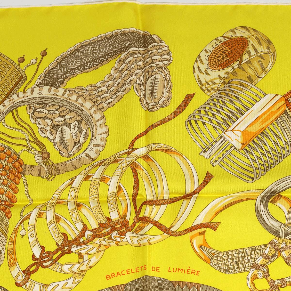Hermes Scarf "Bracelets de Lumiere" by Annie Faivre 90cm Silk | Carre Foulard NIB