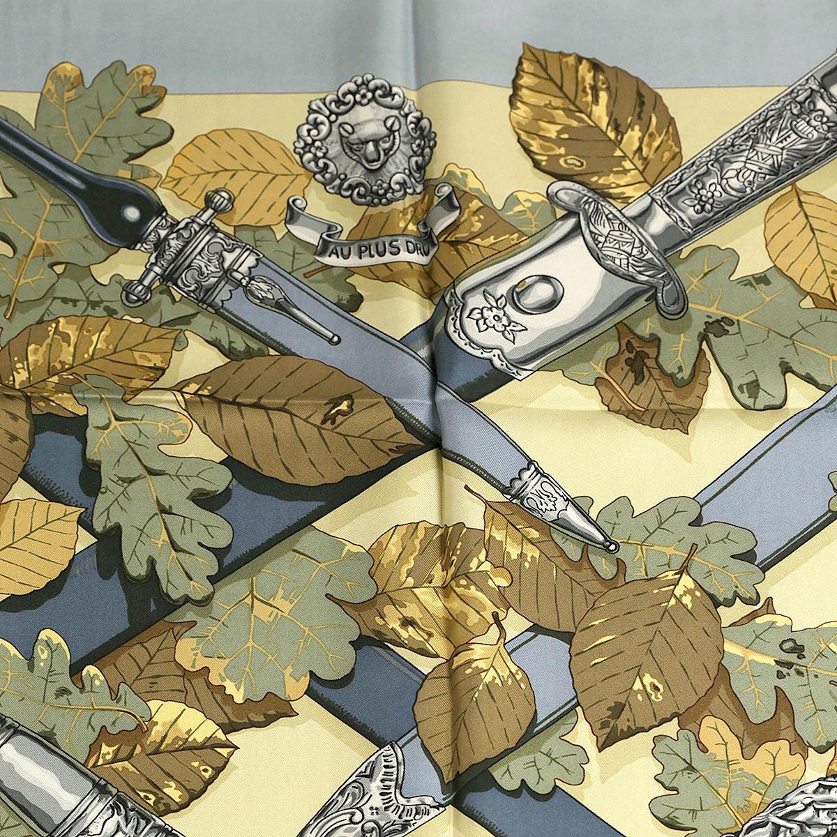 Hermes Scarf "Au Plus Dru" by Vladimir Rybaltchenko Vintage 90cm Silk | Carre Foulard Limited Edition