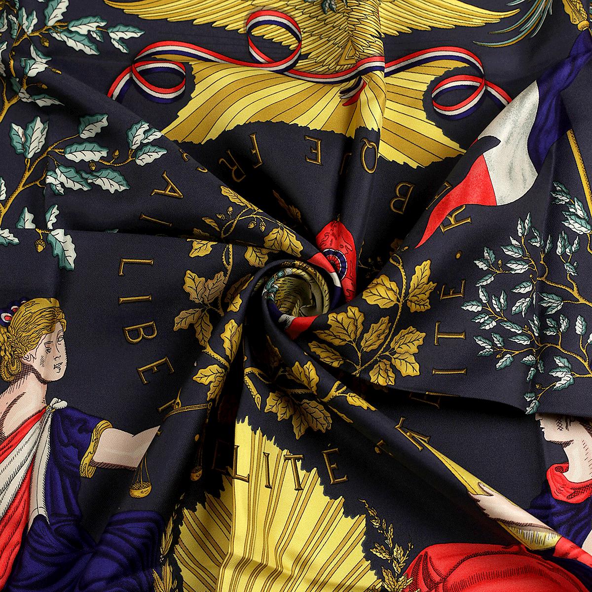 Hermes Scarf "1789 Liberte Egalite Fraternite" by Joachim Metz Vintage 90cm Silk | Carre Foulard