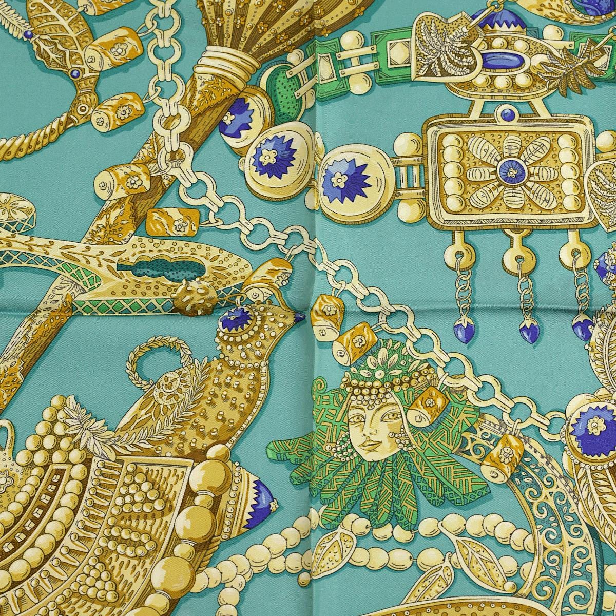 Hermes Scarf "Reine de Palmyre" by Annie Faivre 90cm Silk | Carre Foulard