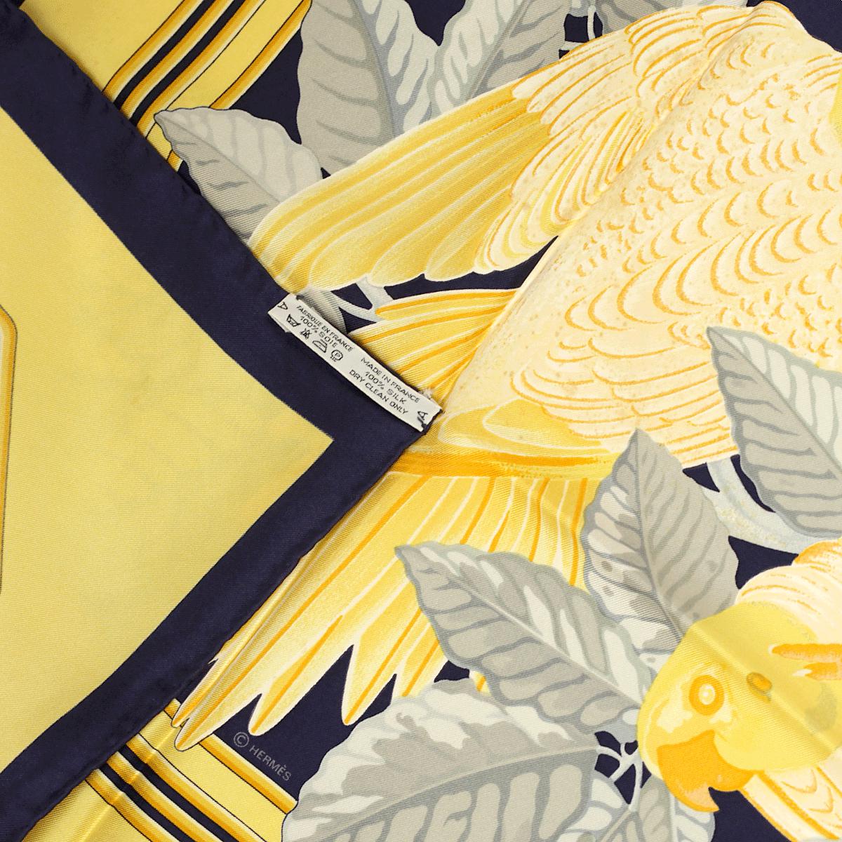 Hermes Scarf "Les Perroquets" by Joachim Metz 90cm Silk | Carre Foulard