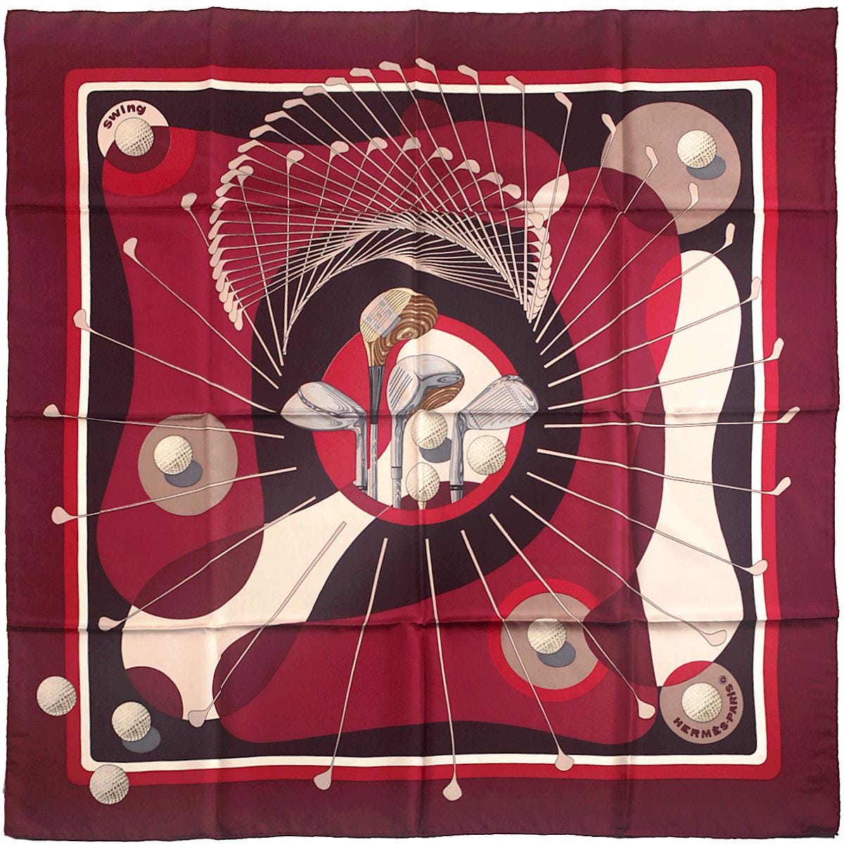 Hermes Scarf "Swing" by Julia Abadie 90cm Silk | Foulard Carre
