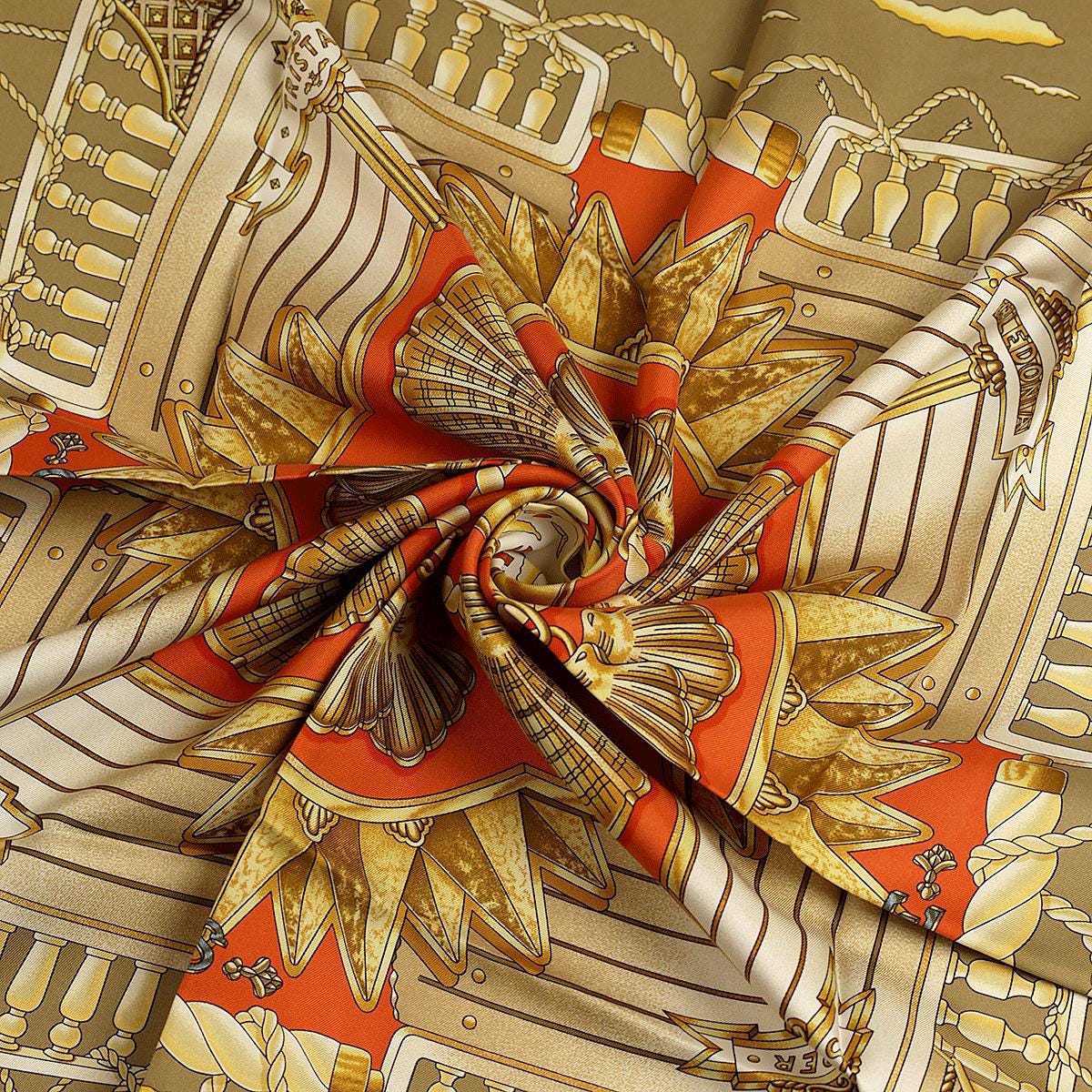 Hermes Scarf "Railing" by Joachim Metz 90cm Silk | Carre Foulard