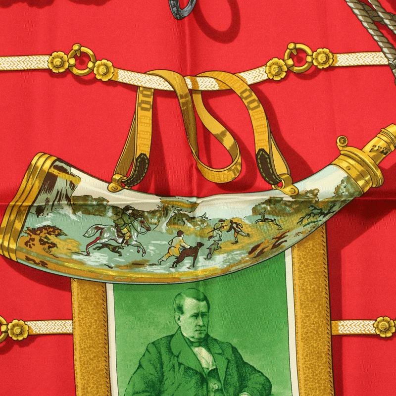Hermes Scarf "Memoire d'Hermes" by Caty Latham Vintage 90cm Silk | Foulard Carre