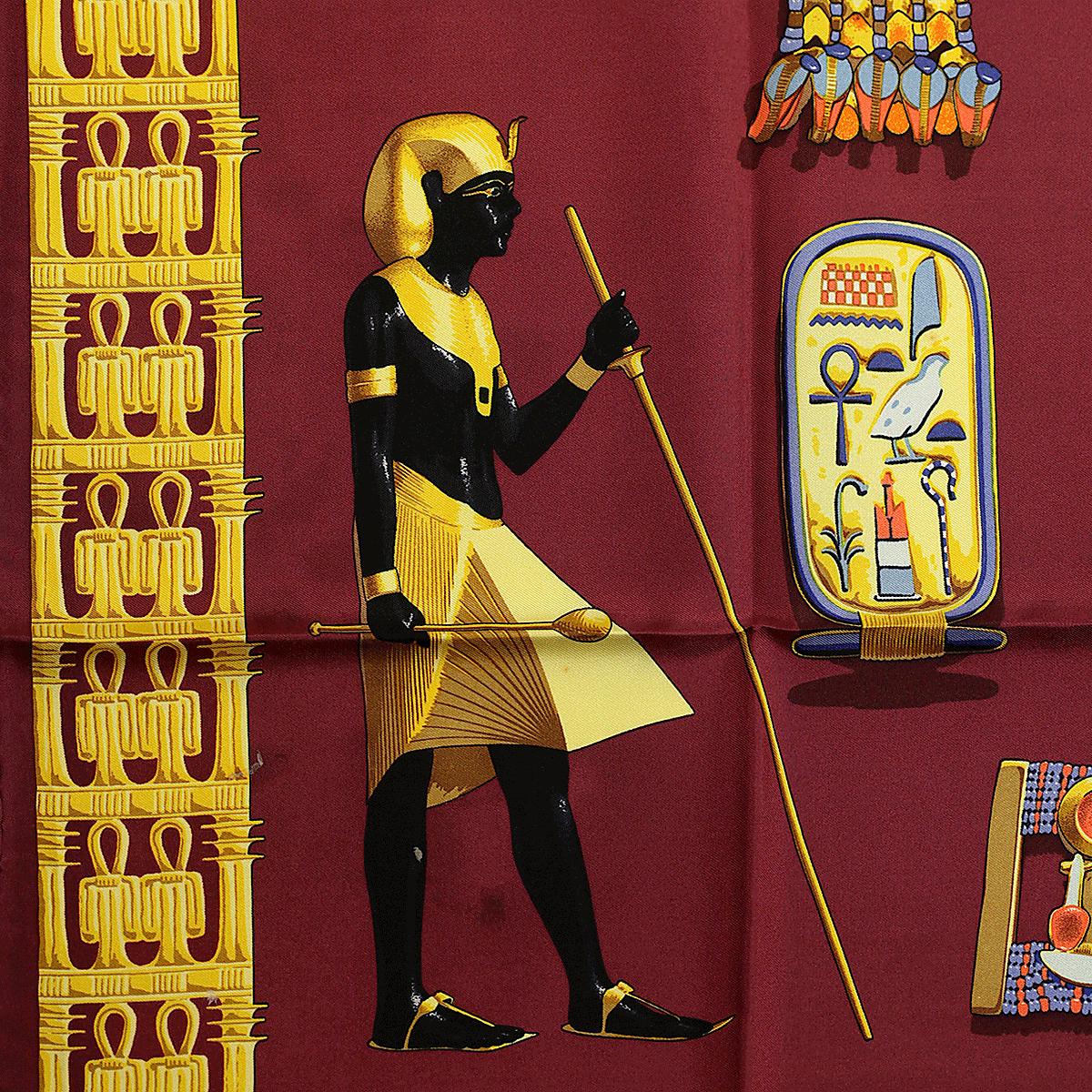 Hermes Scarf "Tutankhamun" by Vladimir Rybaltchenko 90cm Silk | Foulard Carre