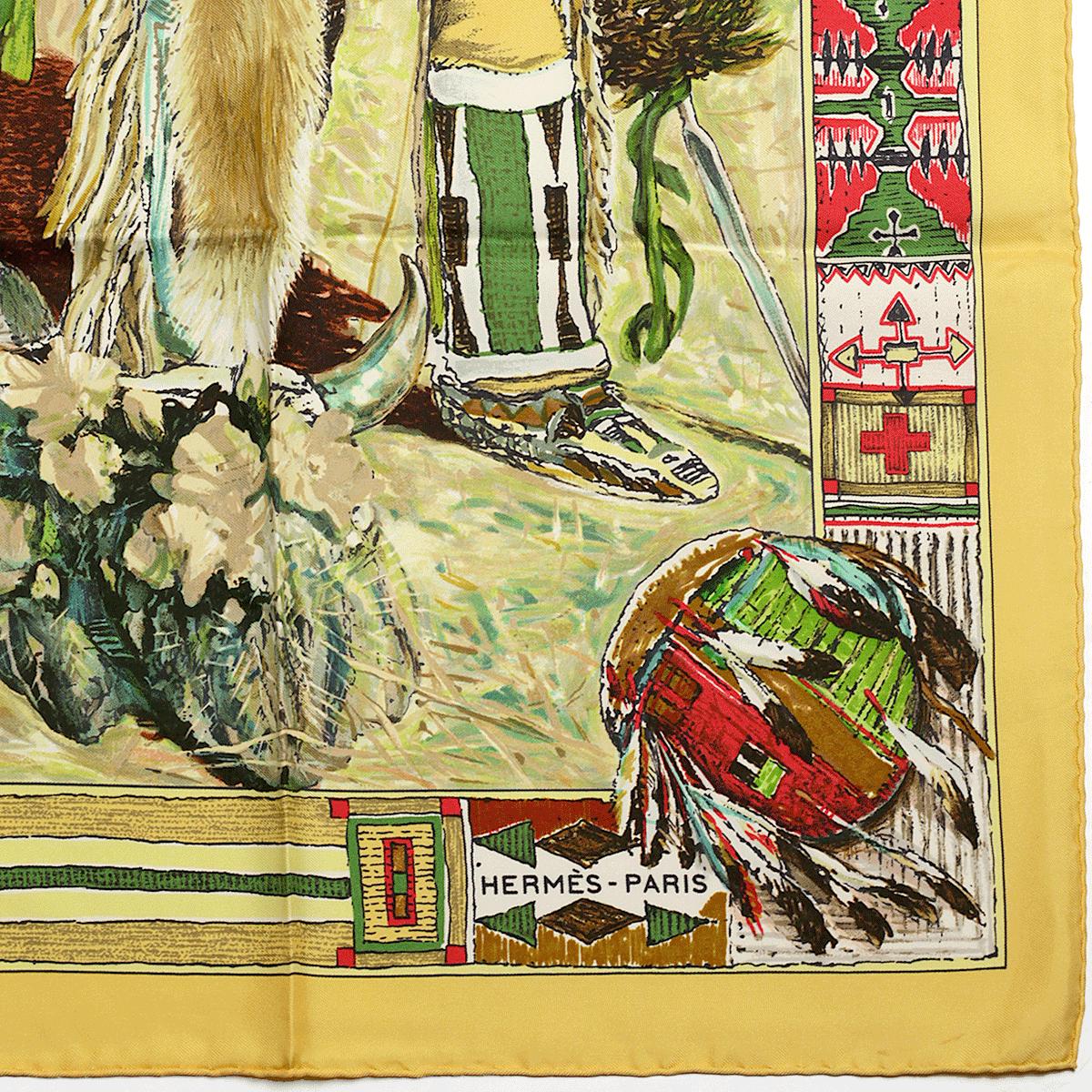 Hermes Scarf "Les Cheyennes" by Kermit Oliver 90cm Silk | Carre Foulard