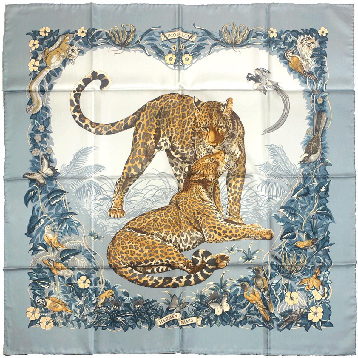 Hermes Scarf "Jungle Love" by Robert Dallet 90cm Silk | Carre Foulard