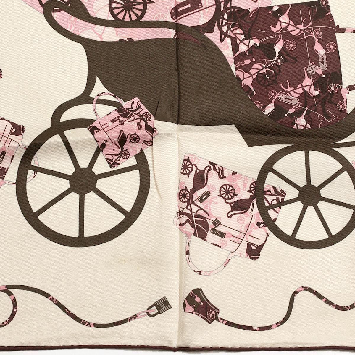 Hermes Scarf 70cm "Kelly en Caleche" by Cyrille Diatkine Silk | Carre Foulard