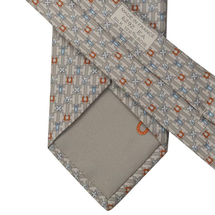 Hermes Men's Silk Tie Whimsical Lucky Charms Pattern 6292