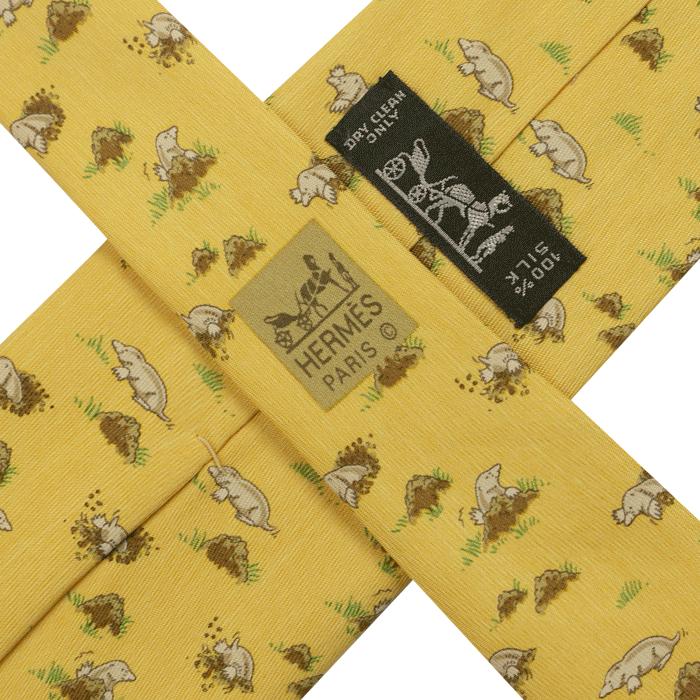 Hermes Men's Silk Tie Whimsical Moles Pattern 7794 | Necktie Cravate