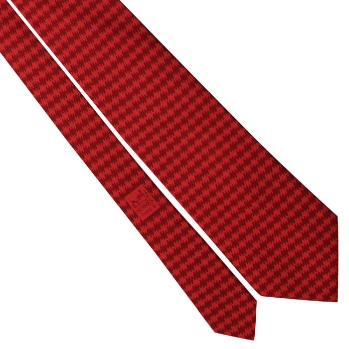 Hermes Men's Silk Tie Geometric Pattern 5379