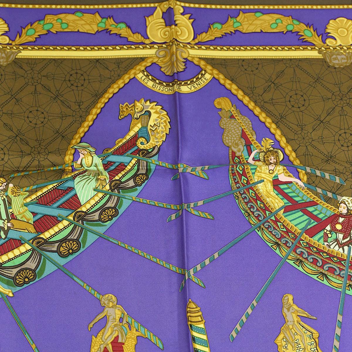 Hermes Scarf "Les Bissone de Venise" by Annie Faivre 90cm Silk | Carre Foulard