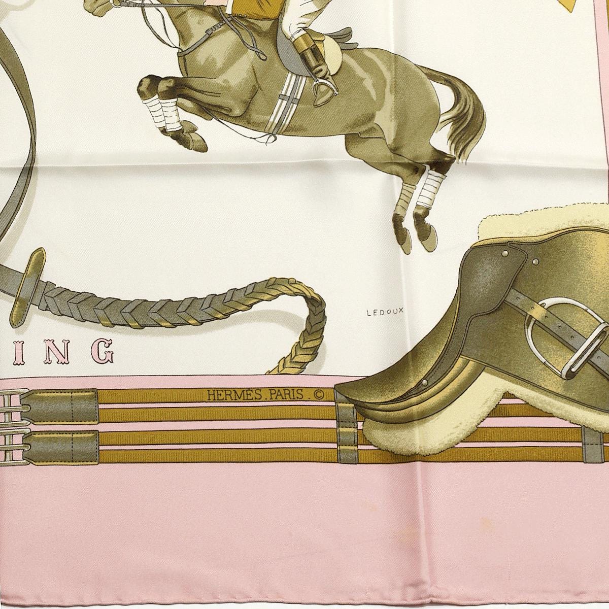 Hermes Scarf "Jumping" by Philippe Ledoux 90cm Silk | Carre Foulard