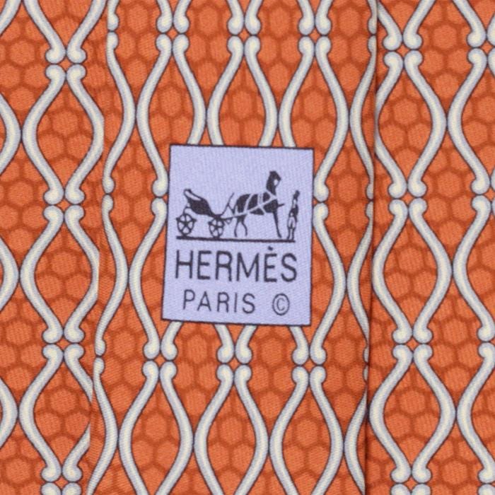 Hermes Men's Silk Tie Geometric Pattern 5012 | Necktie Cravate