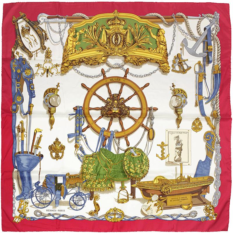 Hermes Scarf "Musee" by Philippe Ledoux 90cm Silk | Foulard Carre