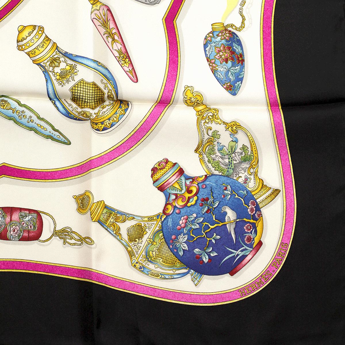 Hermes Scarf "Flacons" by Catherine Baschet Vintage 90cm Silk | Foulard Carre