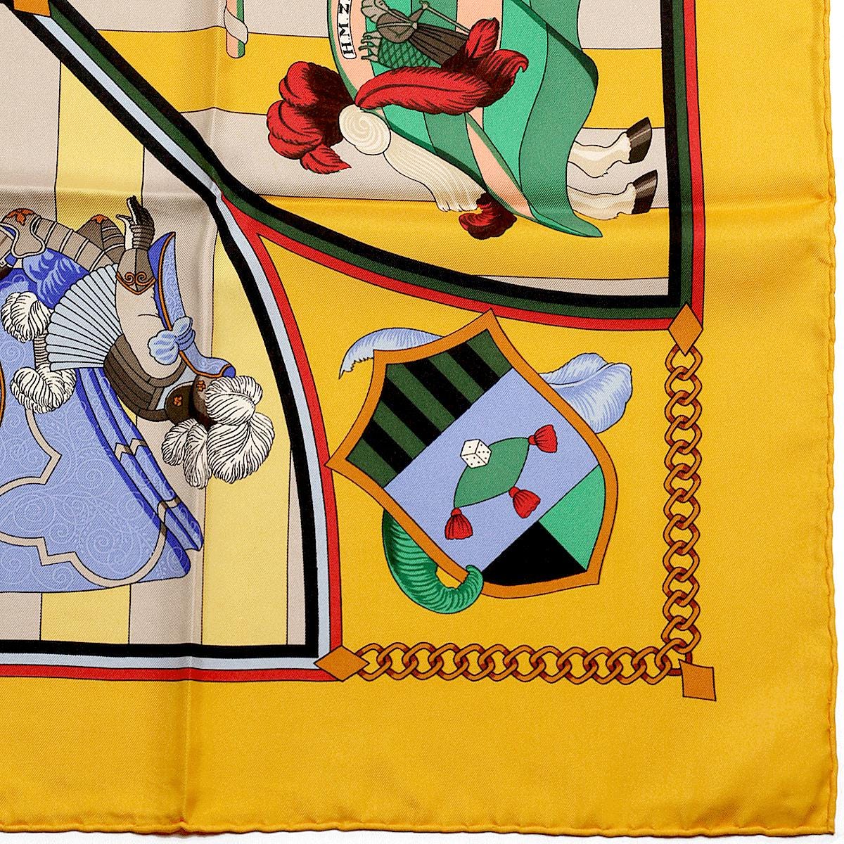 Hermes Scarf "Chocs en Plumes" by Christiane Vauzelles Vintage 90cm Silk | Carre Foulard