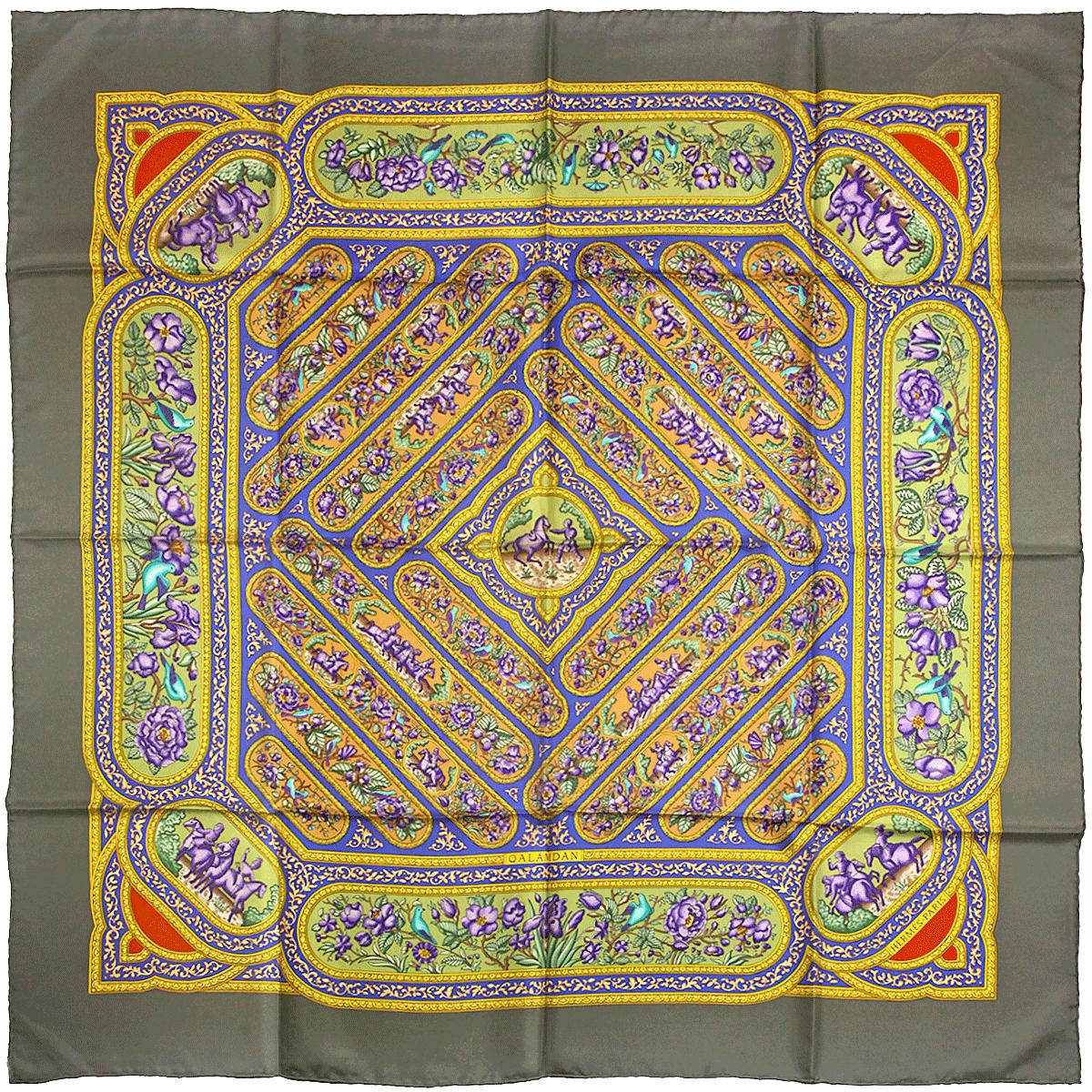 Hermes Scarf "Qalamdan" by Catherine Baschet 90cm Silk | Foulard Carre