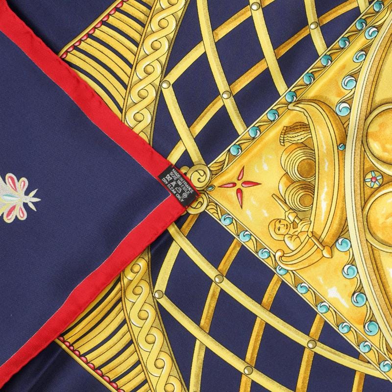 Hermes Scarf "Monnaies et Symboles des Parisii" by Zoe Pauwels 90cm Silk