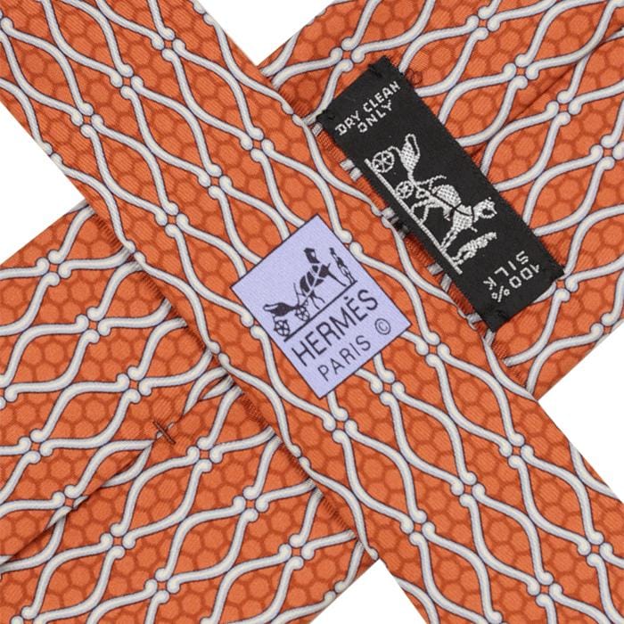 Hermes Men's Silk Tie Geometric Pattern 5012 | Necktie Cravate