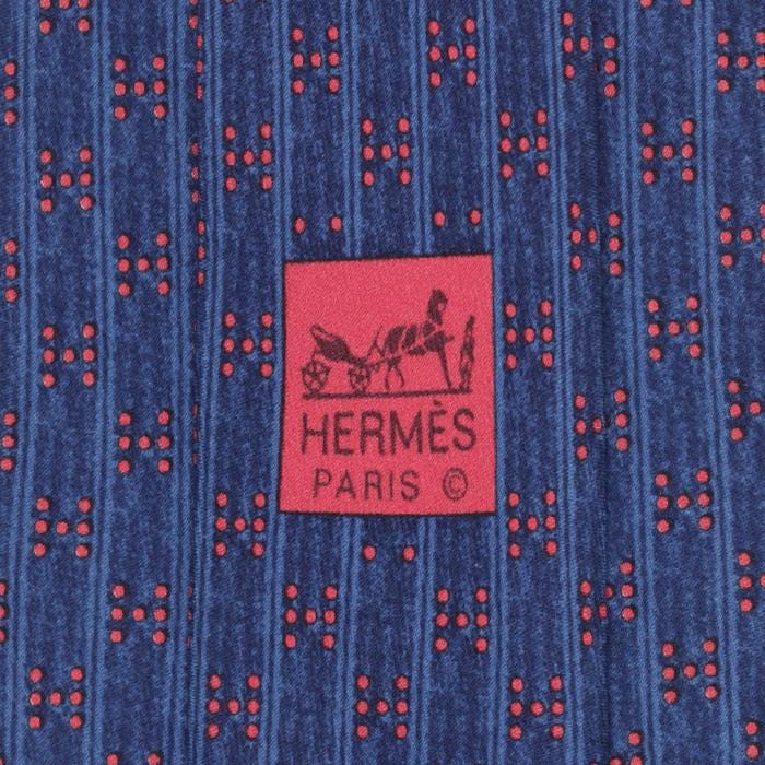 Hermes Men's Silk Tie H Geometric Pattern 5075 | Necktie Cravate