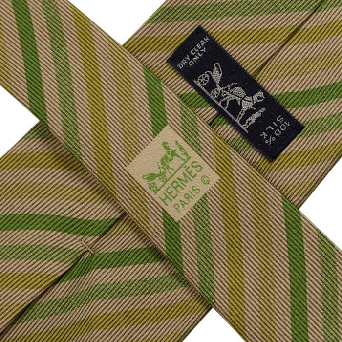 Hermes Men's Silk Tie Stripes Pattern 5144 | Necktie Cravate