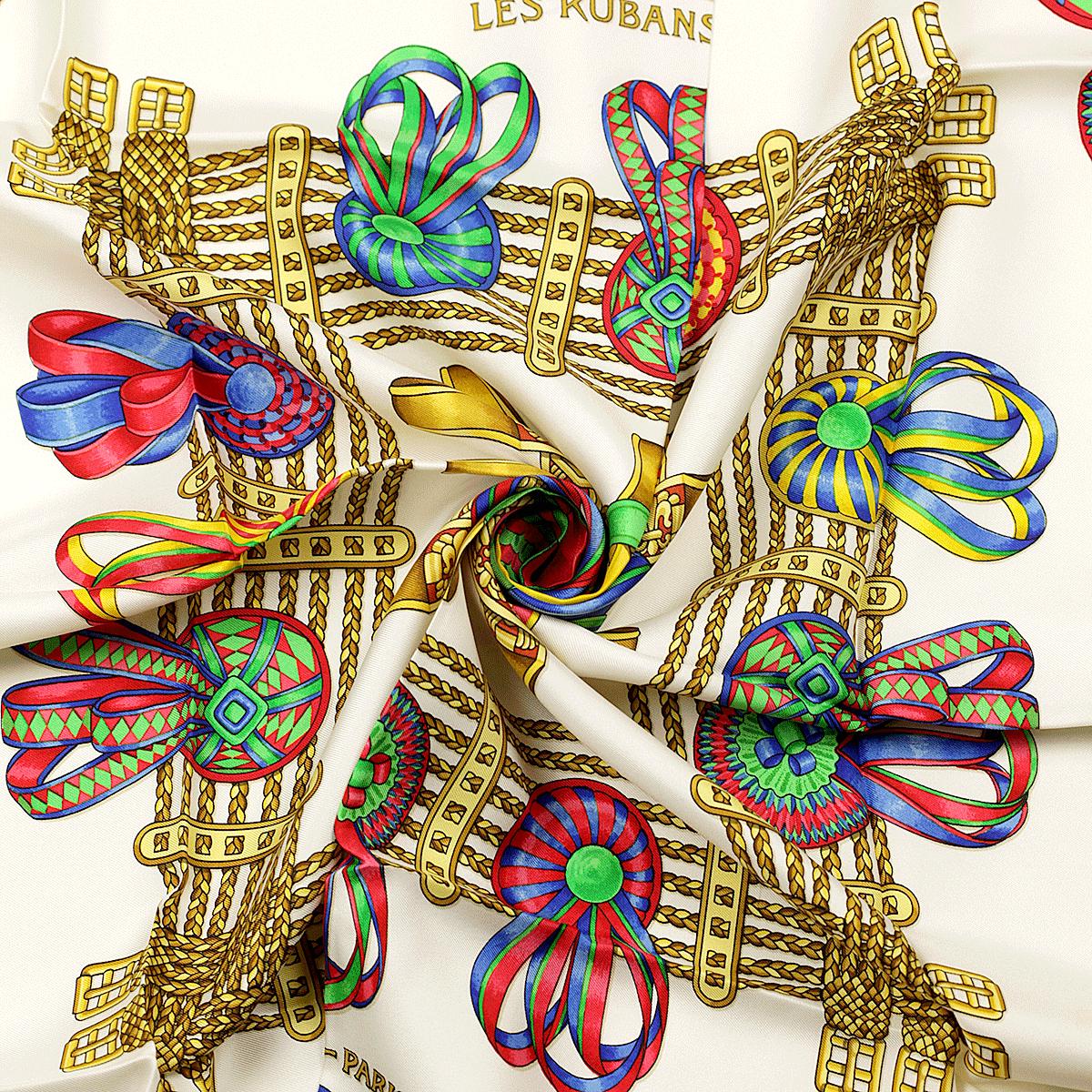 Hermes Scarf "Les Rubans du Cheval" by Joachim Metz 90cm Silk | Carre Foulard
