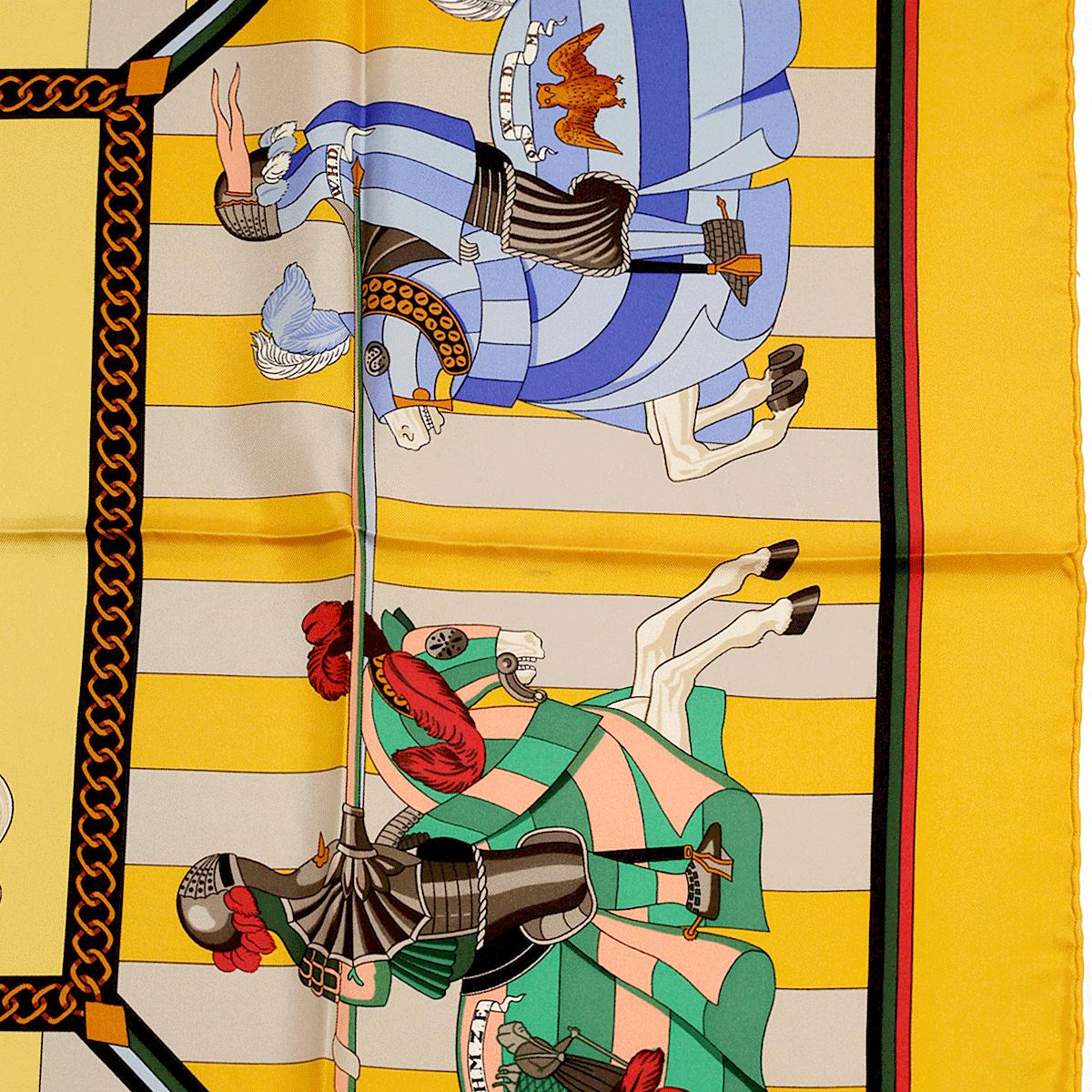 Hermes Scarf "Chocs en Plumes" by Christiane Vauzelles Vintage 90cm Silk | Carre Foulard