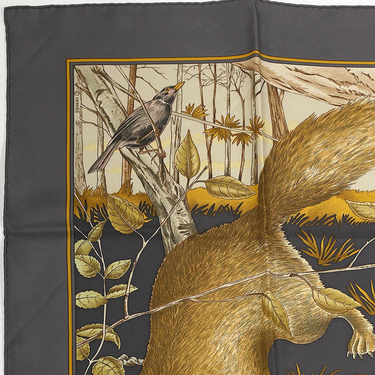 Hermes Scarf "Chasse au Bois" by Carl De Parcevaux 90cm Silk | Carre Foulard