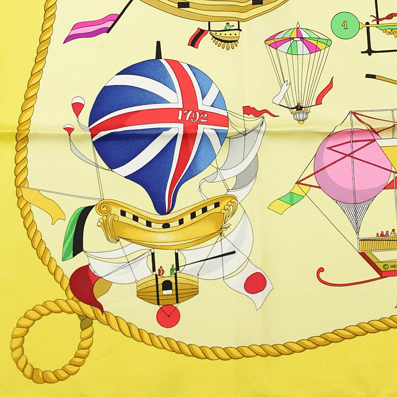 Hermes Scarf "Les Folies du Ciel" by Loic Dubigeon 90cm Silk | Carre Foulard