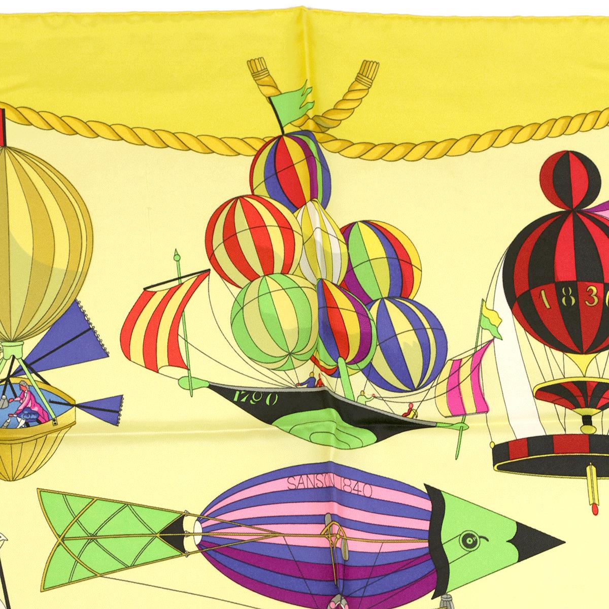 Hermes Scarf "Les Folies du Ciel" by Loic Dubigeon 90cm Silk | Carre Foulard