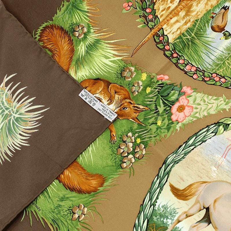 Hermes Scarf "Les Quatre Saisons" by Robert Dallet 90cm Silk | Carre Foulard