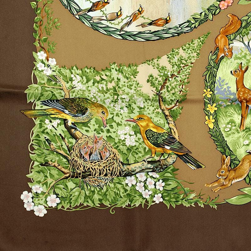 Hermes Scarf "Les Quatre Saisons" by Robert Dallet 90cm Silk | Carre Foulard