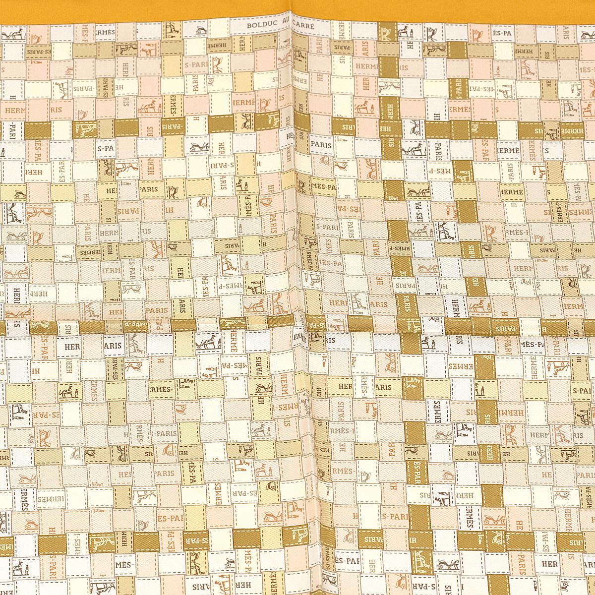 Hermes Scarf "Bolduc au Carre" by Caty Latham 90cm Silk | Carre Foulard