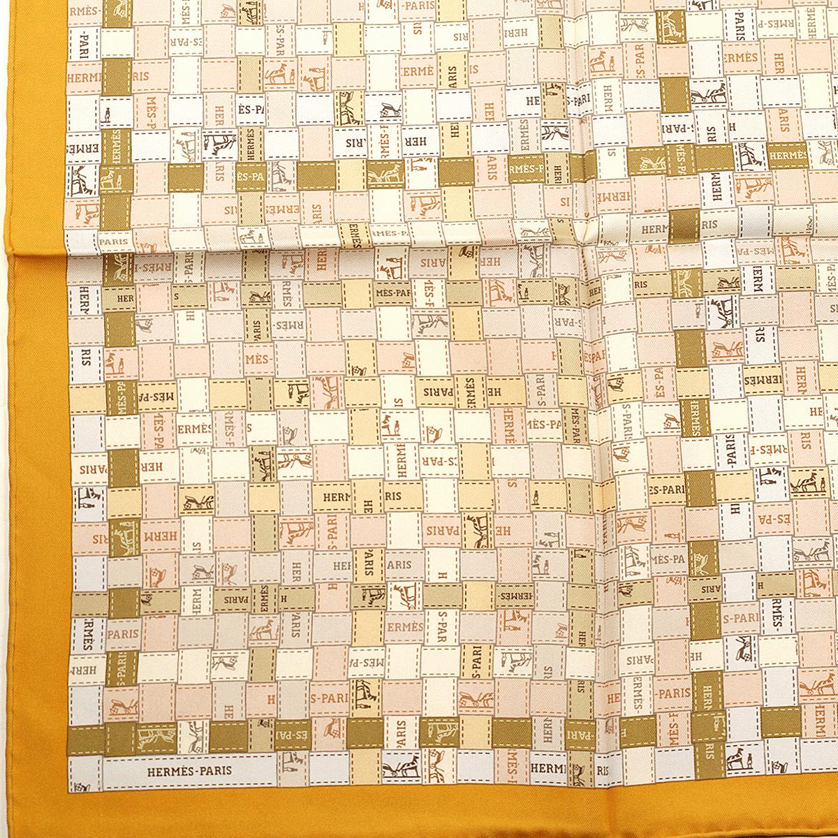 Hermes Scarf "Bolduc au Carre" by Caty Latham 90cm Silk | Carre Foulard