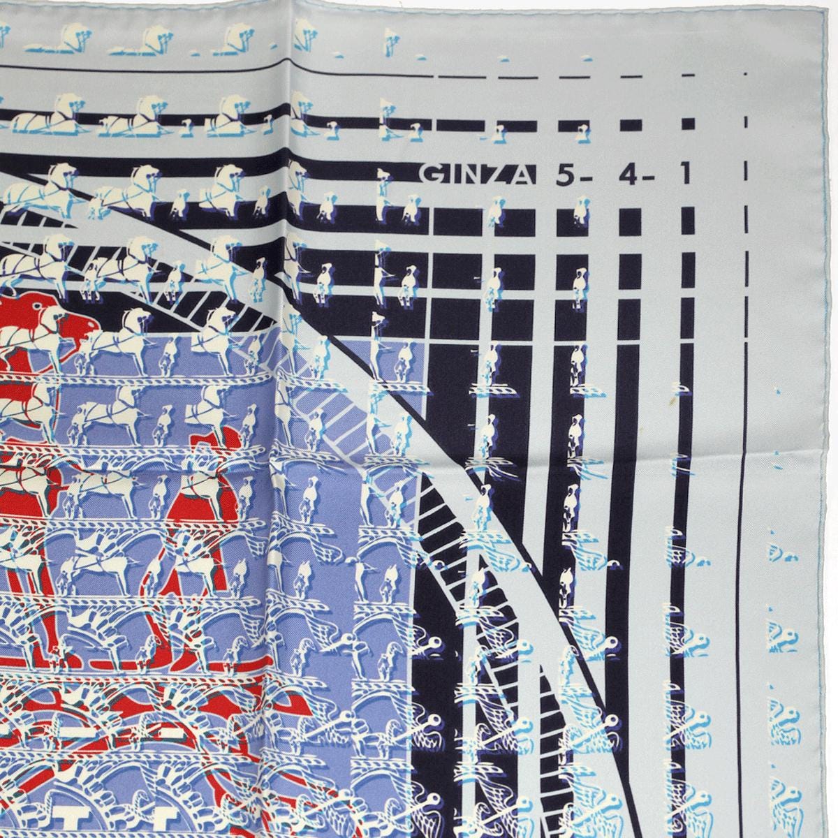 Hermes Scarf "24 Faubourg Second" by Dimitri Rybaltchenko 90cm Silk