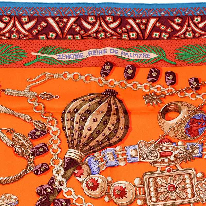 Hermes Scarf "Reine de Palmyre" by Annie Faivre 90cm Silk | Carre Foulard
