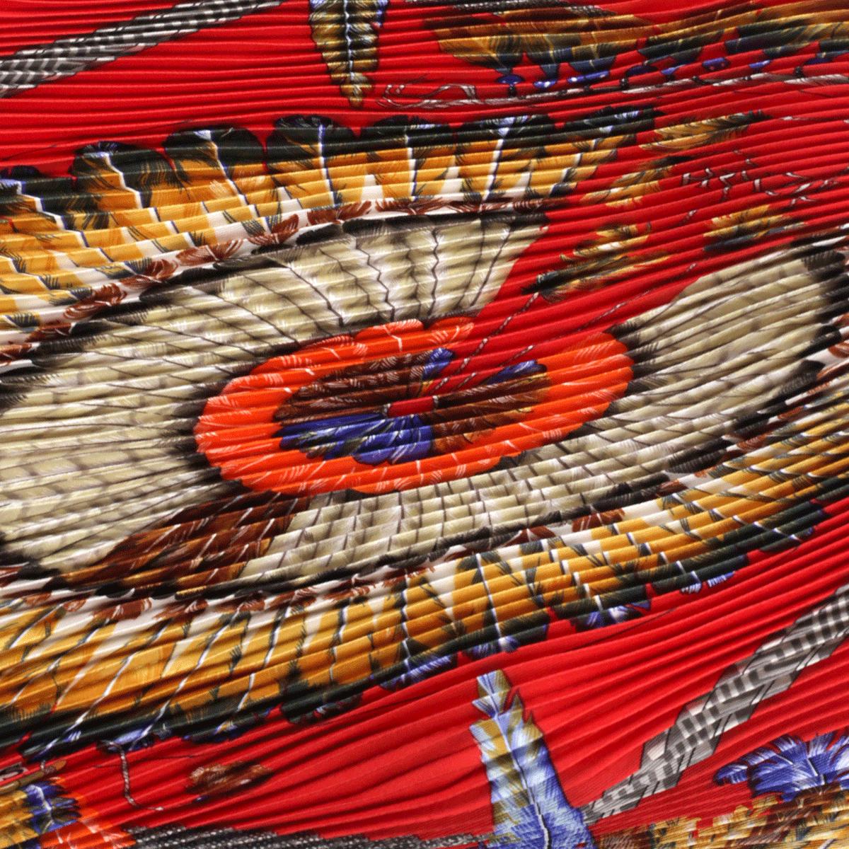 Hermes Scarf "Brazil" by Laurence Bourthoumieux Plisse 90cm Pleated Silk | Carre Foulard