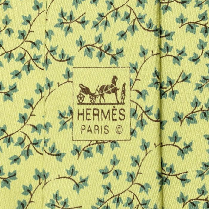 Hermes Men's Silk Tie Ivy Pattern 7917 | Necktie Cravate